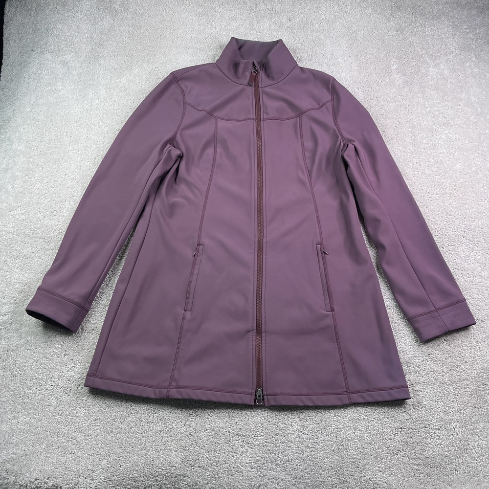 Prana Jacket Womens XL Purple Keva Softshell Full Zip Fleece Lined Coat Outdoors